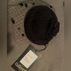 Black 50s style Collectif Jemima hat